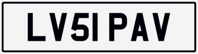   LOVES PAV LOVE PAVAL PAVAN PAVEL PAVS PA PV PRIVATE REG NUMBER PLATE LV51 PAV