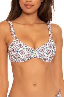 Becca By Rebecca Virtue MULTI Underwire Bikini Swim Top, US D