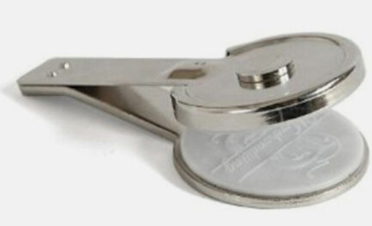 Custom Round Hand held Embosser-Custom Stack of Book Cat Embosser, Open Book