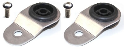 Torque Solution Radiator Mount Combo w/ Inserts Silver Fits Mitsubishi Evo 7/8/9