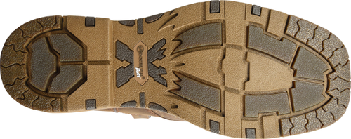 Pre-owned Double-h Boots Men's 13” Carols Workflex Composite Toe Waterproof Roper Work In Light Brow