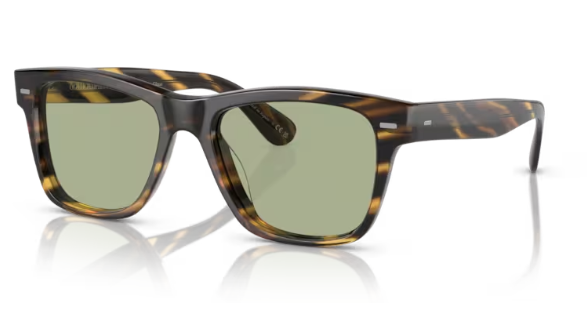 Pre-owned Oliver Peoples Ov5393sf Oliver Sun-f 100352 Cocobolo/green Wash Men's Sunglasses