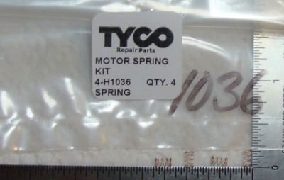 4 NEW MOTOR SPRINGS, TYCO PART # H1036 KIT FOR TYCO TRAINS MADE IN HONG KONG
