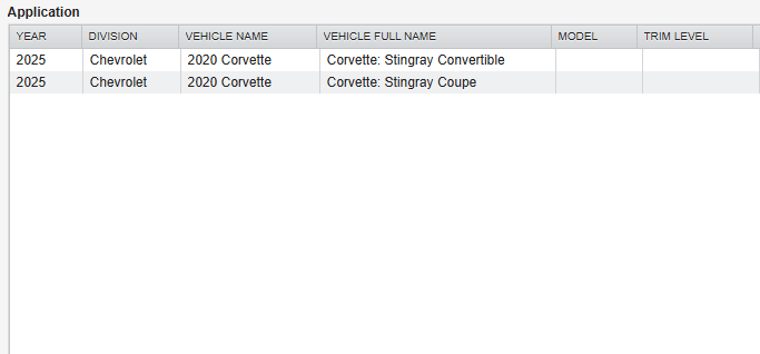 2025 Chevrolet Corvette Engine Specification Plaque For Z51 Package Models GM