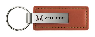 Honda Pilot Leather Keychain (Brown)