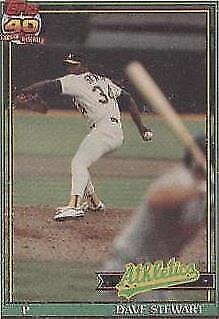 1991 Topps Cracker Jack Series 2 - Dave Stewart #10
