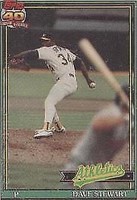 1991 Topps Cracker Jack Series 2 - Dave Stewart #10