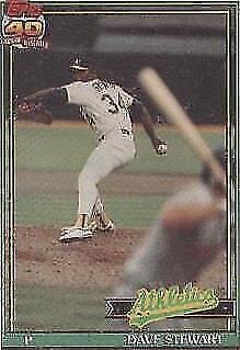 1991 Topps Cracker Jack Series 2 - Dave Stewart #10