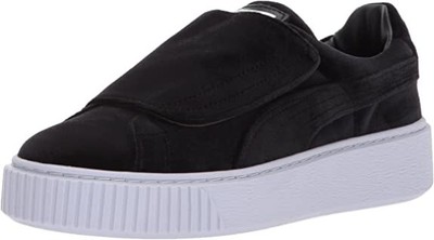 

Женские кроссовки Puma Basket Platform Strap VR Black-Black-Icelandic Blue (364068 01) -