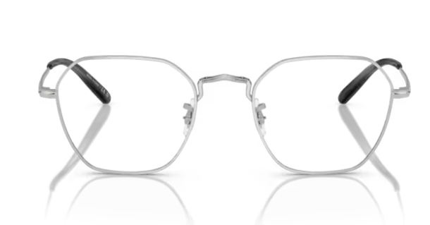 Pre-owned Oliver Peoples 0ov1334 Levison 5036 Silver Rectangular Men's Eyeglasses In Clear