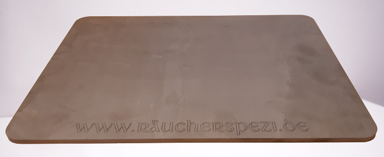 BACKSTAHL L 6mm 43 x 38cm Backofen Holzkohlegrill Smoker Weber Pizzastahl 