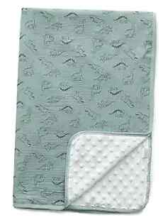 For Unisex Boys Girls Nursery Minky Blankets Sage Green Dinosaur