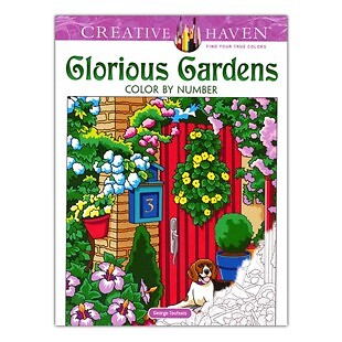 Glorious Gardens Color by Number Coloring Book