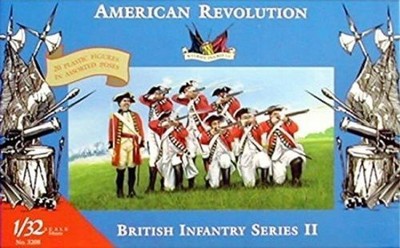 American Revolution British Infantry Series II 2 Accurate 1/32 54mm Plastic 3208