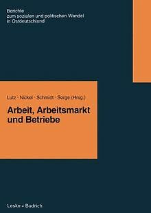 Arbeit, Arbeitsmarkt und Betriebe von Burkart Lutz | Buch | Zustand sehr gut