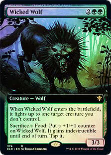 Wicked Wolf (Extended Art) FOIL Throne of Eldraine NM CARD ABUGames