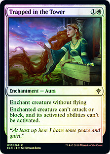 Trapped in the Tower FOIL Throne of Eldraine NM White Common MAGIC CARD ABUGames
