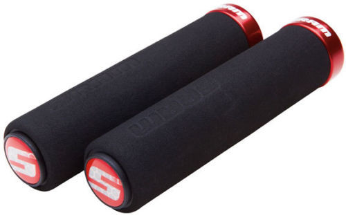 Spank Spike 33mm Bike Handlebar Grips - Lock-On, Ergonomic, Non-Slip Rubber For MTB