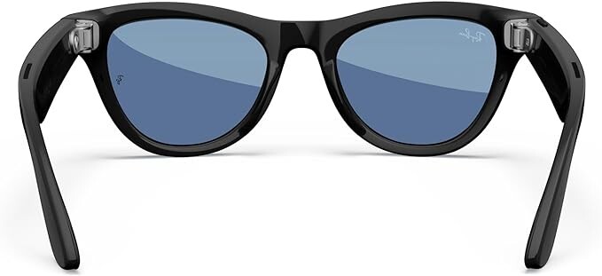 Pre-owned Ray Ban Ray-ban Meta Skyler Smart Glasses Shiny Black Transition Cerulean Blue 2024