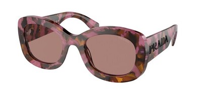 Pre-owned Prada Pr A13s 18n10d Tortoise Cognac Begonia Light Brown 54mm Women's Sunglasses