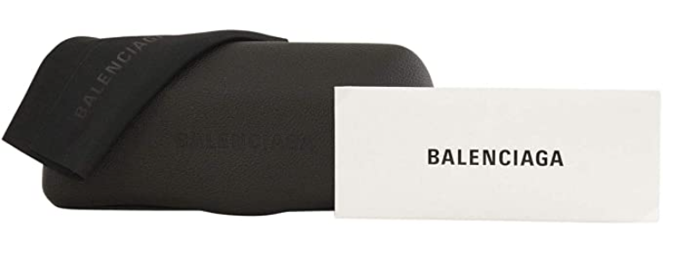 Pre-owned Balenciaga Bb0048s 001 Black/gray Square Women Eyeglasses