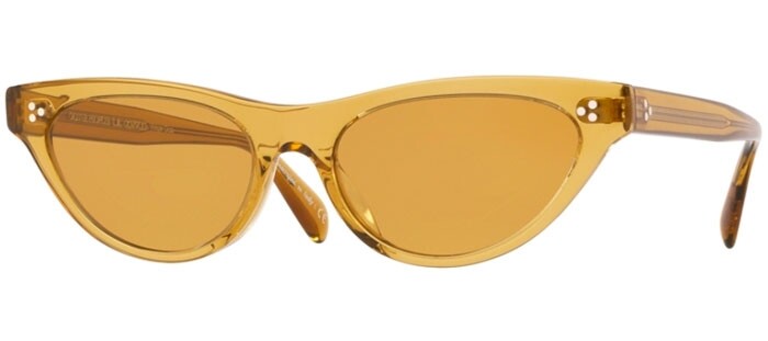 OLIVER PEOPLES OLIVER PEOPLES ZASIA CAT EYE DARK HONEY AMBER SUNGLASSES OV5379SU 1673R5 53