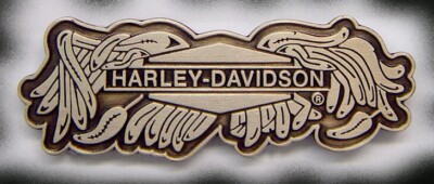 HARLEY DAVIDSON RARE BROKEN WING PIN 2 1/4 INCH. NEW!!!