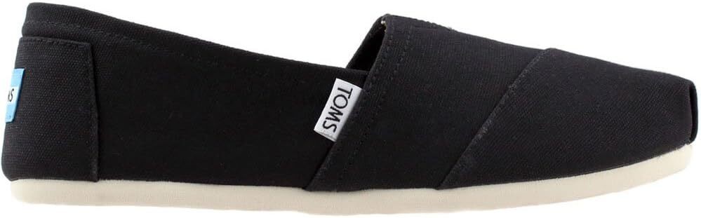 Toms Womens Alpargata Canvas Slip-On Black