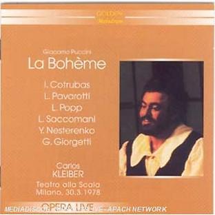 Puccini: La Boheme (1978) - Pavarotti/Kleiber CD Golden Melodram New