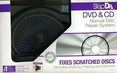 SkipDr Manual CD & DVD Disc Repair System (Black/Blue) [New Cleaner]