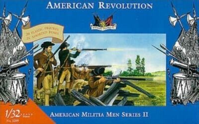 American Revolution Militia Men Series II 2 Accurate 1/32 54mm Plastic 3209