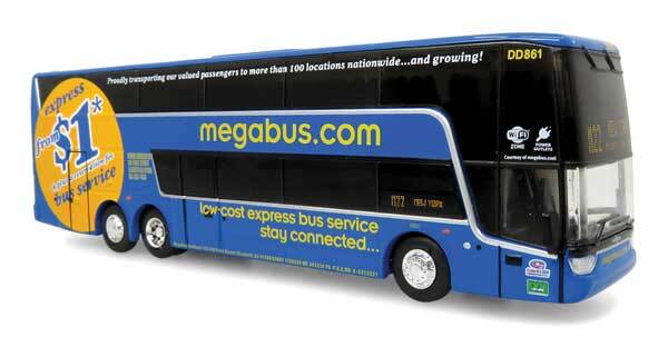 RÃ©Pliques Iconiques 870468 ÃChelle Ho Vanhool Tdx Autocar Ã Double ÃTage Megabus