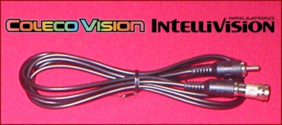 6 Ft RCA Video Cable & RF Coax TV Adapter for the Colecovision & Intellivision