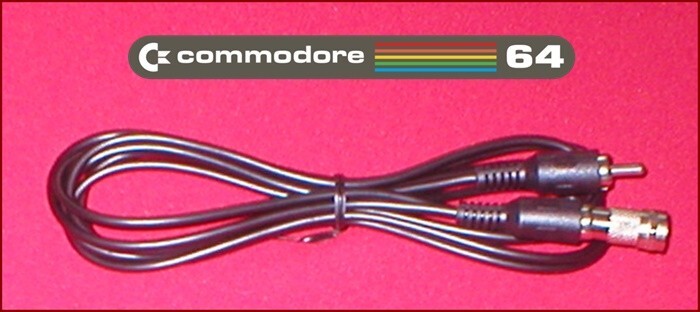 Commodore 64 コモドール AV ケーブル RCA 新品 6Ft Color AV Composite TV & Monitor Cable for Commodore C64