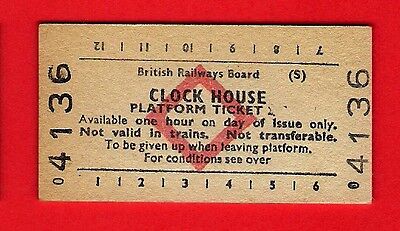 Edmondson Railway Ticket - BRB(S) Platform - Clock House - Red Diamond: 1979