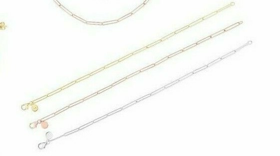 Pre-owned R C I 14kt Solid Yellow Gold Paperclip Link Chain Bracelet 7 Inch 1.8 Grams 2.7mm In No Stone