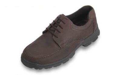 DB Shoes Weymouth 4 Œillet Gibson Garde-Boue Dentelle En Nubuck Marron (4E Fit )