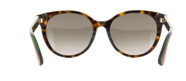 Pre-owned Gucci Gg 0702skn-003 Havana Gradient Brown Cat-eye Women Sunglasses
