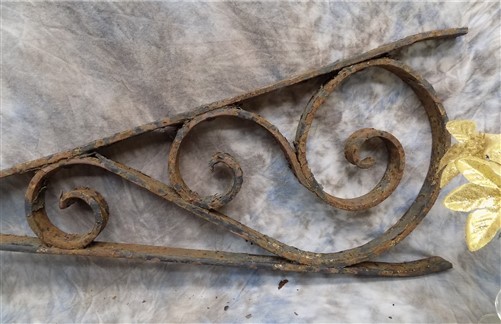 Cast Iron Bracket Sign Holder Hanger Architectural Salvage Gas Oil Vintage B