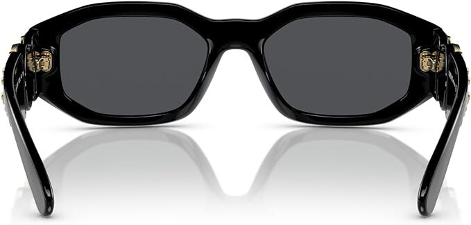 Pre-owned Versace Man Sunglasses Black Frame Dark Grey Lenses 53mm Authentic Italian In Gray