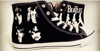Converse Allstar Unisex Black the Beatles J Lennon R Starr P Mccartney G
