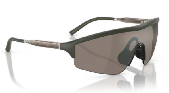 Pre-owned Oliver Peoples 0ov5560s R-7 70067i Semi Matte Green Sierra Men's Sunglasses In Sierra Flash Mirror