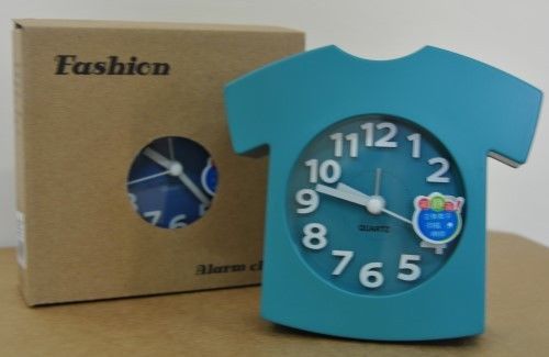 OROLOGIO SVEGLIA LANCETTE FASHION ALARM CLOCK  FORMA MAGLIA SPORTIVA  TURCHESE