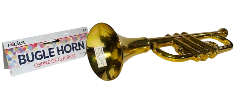 Squeaker BUGLE HORN TOY 13” Plastic Noisemaker Prop Funny Sound Clown Trumpet