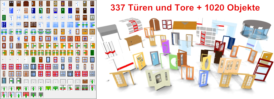 3D Objekt Paket TÜR UND TOR | ArCon Türen & Eingangselemente