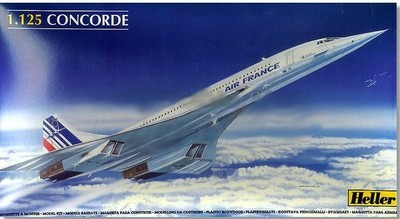 HELLER 1/125 Concorde Air France Airliner HLR80445