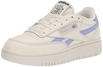 Reebok Women's Club C Double Revenge Sneaker Chalk/Pink Glow/Silver Metallic, 10