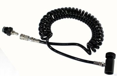 Paintball Remote Line Coiled Hose ASA Quick Release HPA CO2 ALL Paintball Tanks