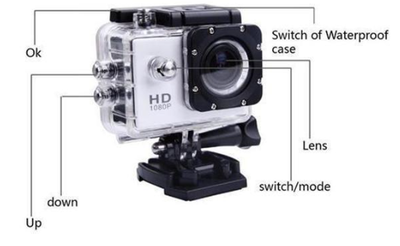 New HD 1080p Waterproof Diving / Sports Action Camera