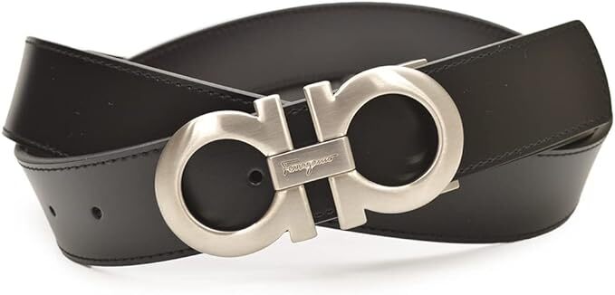 Pre-owned Ferragamo Authentic Salvatore  Mens Reversible Gancini Belt 694426 In Multicolor